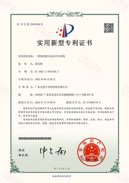 China Guangdong Taijin Semiconductor Technology Co., Ltd certificaciones